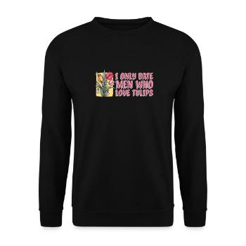 Tulips Humor Tulips - Unisex Sweatshirt - black - Front - Alina (178cm) & Michal (187cm)