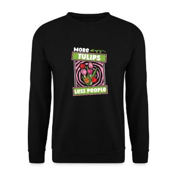 Tulpen Lustig Tulpen - Unisex Pullover - Schwarz - Vorne - Alina (178cm) & Michal (187cm)
