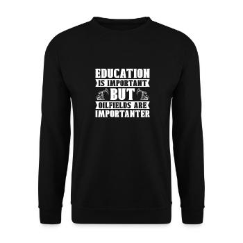Plate-forme pétrolière sarcastique - Sweat-shirt Unisexe - noir - Devant - Alina (178cm) & Michal (187cm)