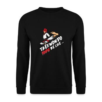 Taekwondo Vater Taekwondo Vater - Unisex Pullover - Schwarz - Vorne - Alina (178cm) & Michal (187cm)