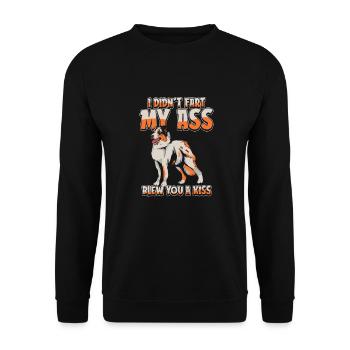 Australian Shepherd - Unisex Sweatshirt - black - Front - Alina (178cm) & Michal (187cm)