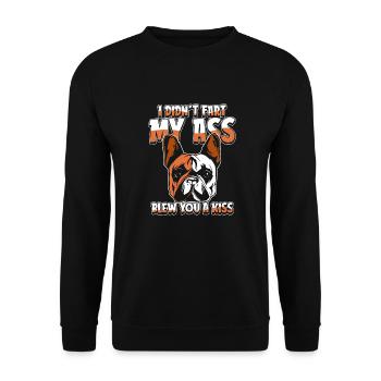 French Bulldog - Unisex Pullover - Schwarz - Vorne - Alina (178cm) & Michal (187cm)