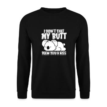 Koala bear I didn't fart my butt blew you a kiss - Unisex Sweatshirt - black - Front - Alina (178cm) & Michal (187cm)