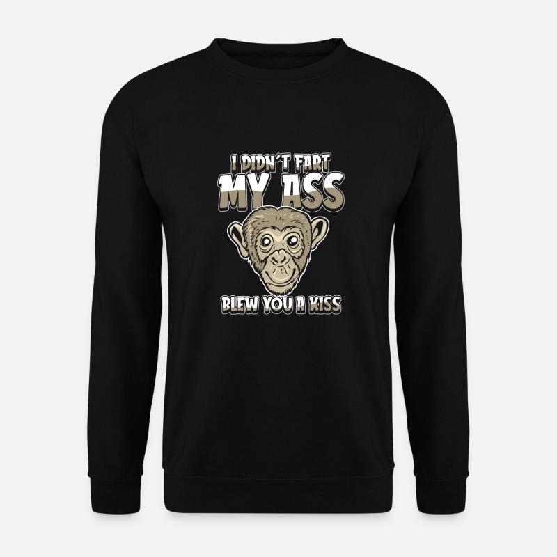 Affe Ironisch - Unisex Pullover - Schwarz
