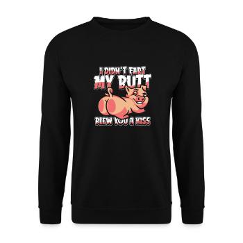 Éleveur de porcs - Sweat-shirt Unisexe - noir - Devant - Alina (178cm) & Michal (187cm)