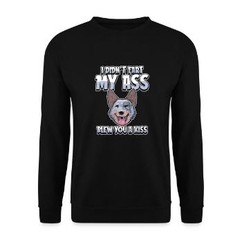Australischer Rinderhund - Unisex Pullover - Schwarz - Vorne - Alina (178cm) & Michal (187cm)