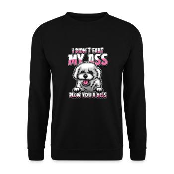 Bichon Frize - Unisex Sweatshirt - black - Front - Alina (178cm) & Michal (187cm)