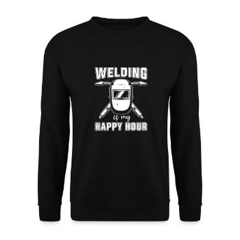 Welder Locksmith Happy Hour - Unisex Sweatshirt - black - Front - Alina (178cm) & Michal (187cm)