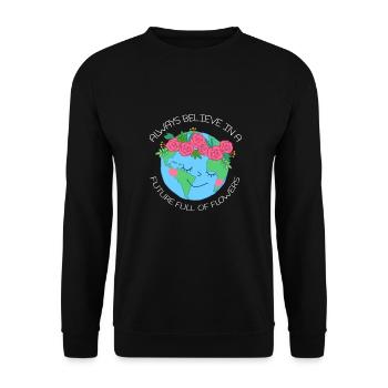 Tulips Earth Tulips - Unisex Sweatshirt - black - Front - Alina (178cm) & Michal (187cm)