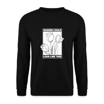 Tulips Sky Tulips - Unisex Sweatshirt - black - Front - Alina (178cm) & Michal (187cm)