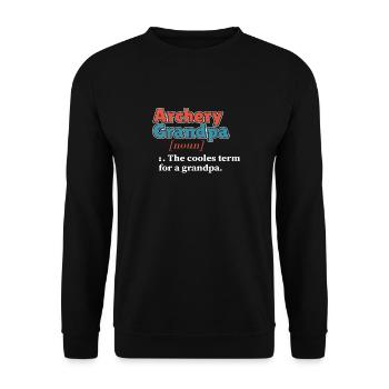Tir à l’arc Archer Grand-père - Sweat-shirt Unisexe - noir - Devant - Alina (178cm) & Michal (187cm)