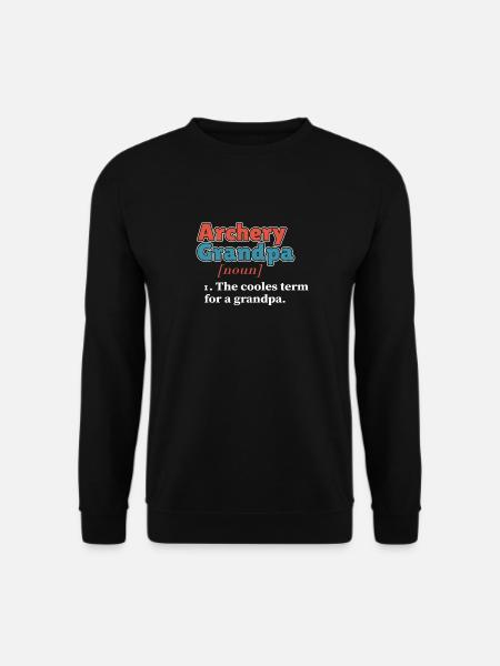 Bogenschießen Bogensport Bogenschütze Opa - Unisex Pullover - Schwarz