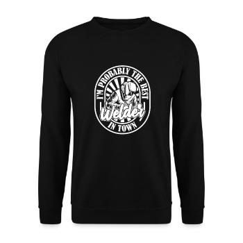 Serrurier soudeur meilleur - Sweat-shirt Unisexe - noir - Devant - Alina (178cm) & Michal (187cm)