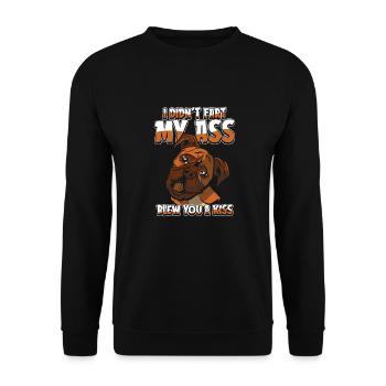 Boxer Hund Deutscher Boxer - Unisex Pullover - Schwarz - Vorne - Alina (178cm) & Michal (187cm)