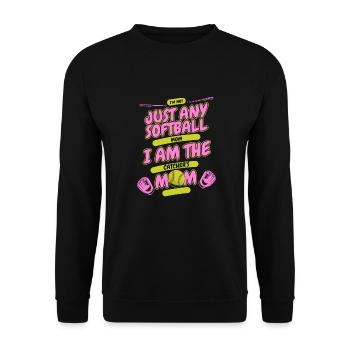 Softball Mom - Unisex Sweatshirt - black - Front - Alina (178cm) & Michal (187cm)