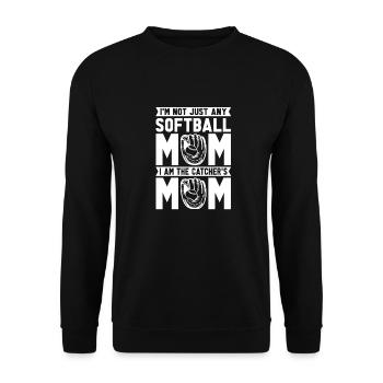 Softball Mom - Unisex Sweatshirt - black - Front - Alina (178cm) & Michal (187cm)