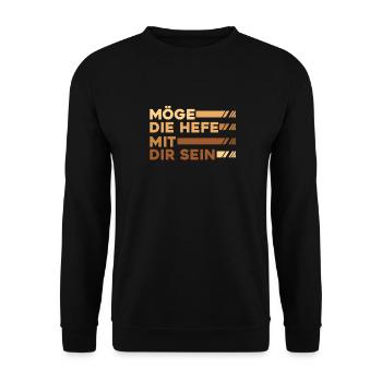 Backen Bäcker Bäckerei Hefe Bckermeister - Unisex Pullover - Schwarz - Vorne - Alina (178cm) & Michal (187cm)