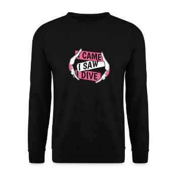 Diving Divers Lustig - Unisex Sweatshirt - black - Front - Alina (178cm) & Michal (187cm)