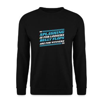 Diving Diver spraying - Unisex Sweatshirt - black - Front - Alina (178cm) & Michal (187cm)