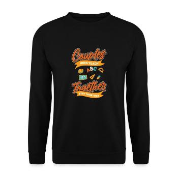 Professeur Pédagogue Couple - Sweat-shirt Unisexe - noir - Devant - Alina (178cm) & Michal (187cm)
