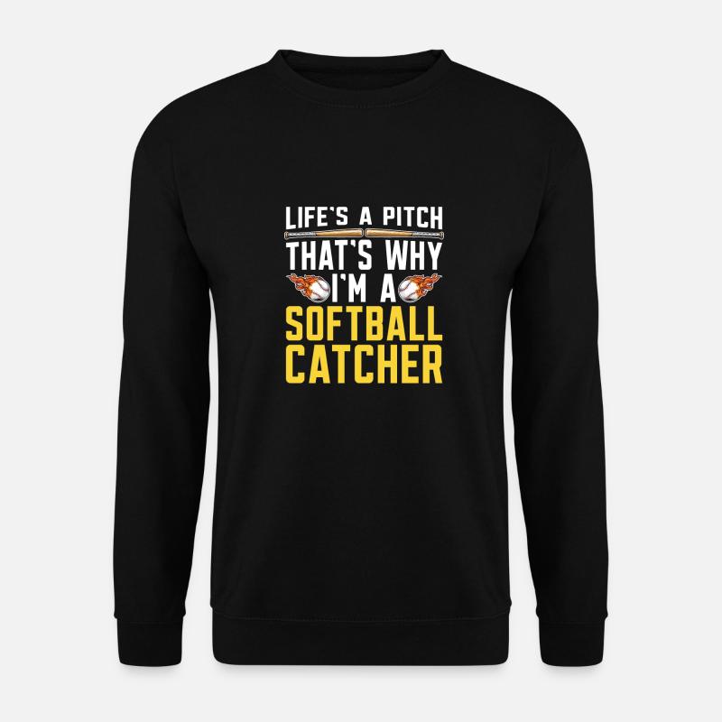 Softball Fänger - Unisex Pullover - Schwarz