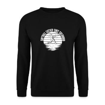 Softball - Sweat-shirt Unisexe - noir - Devant - Alina (178cm) & Michal (187cm)