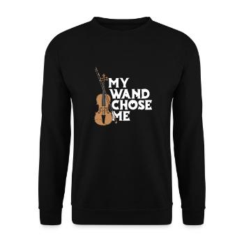 Violin Violin My Wand Chose Me - Unisex Sweatshirt - black - Front - Alina (178cm) & Michal (187cm)