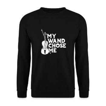 Violin Violin My Wand Chose Me - Unisex Sweatshirt - black - Front - Alina (178cm) & Michal (187cm)