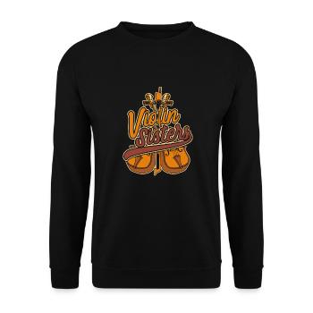 Violine Geige Schwester - Unisex Pullover - Schwarz - Vorne - Alina (178cm) & Michal (187cm)