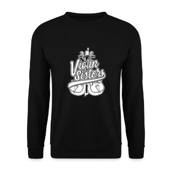 Violine Geige Schwestern - Unisex Pullover - Schwarz - Vorne - Alina (178cm) & Michal (187cm)