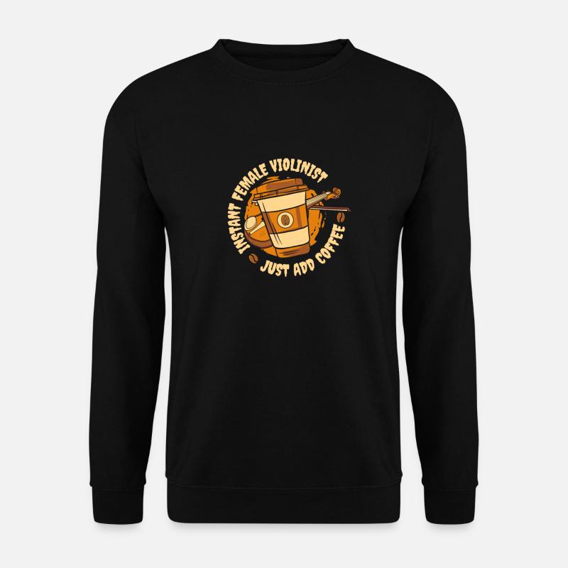 Violine Geige Kaffee - Unisex Pullover - Schwarz