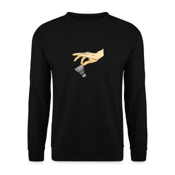 Badminton Federball - Unisex Sweatshirt - black - Front - Alina (178cm) & Michal (187cm)