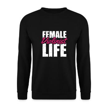 Violin Violin - Unisex Sweatshirt - black - Front - Alina (178cm) & Michal (187cm)
