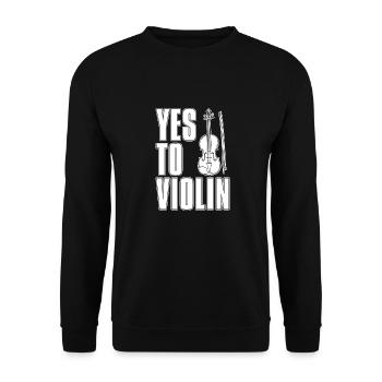Violon Violon Drôle - Sweat-shirt Unisexe - noir - Devant - Alina (178cm) & Michal (187cm)