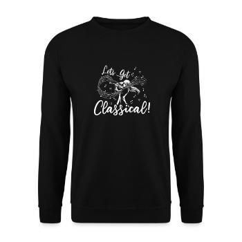 Violon Classique - Sweat-shirt Unisexe - noir - Devant - Alina (178cm) & Michal (187cm)