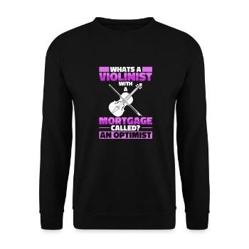 Violon Violon Drôle - Sweat-shirt Unisexe - noir - Devant - Alina (178cm) & Michal (187cm)