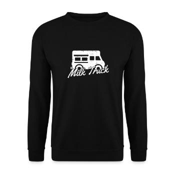 Cow Milk Milk Wagon - Unisex Sweatshirt - black - Front - Alina (178cm) & Michal (187cm)