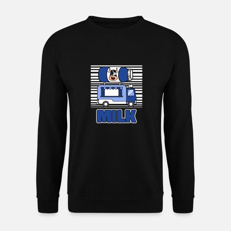 Cow Milk Milk Wagon - Unisex Sweatshirt - black