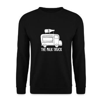 Cow Milk Milk Truck - Unisex Sweatshirt - black - Front - Alina (178cm) & Michal (187cm)