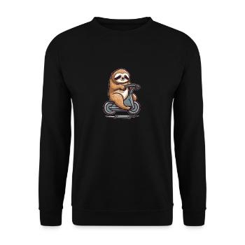 Indoor Cycling - Unisex Sweatshirt - black - Front - Alina (178cm) & Michal (187cm)