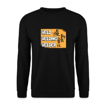Schweißer Schlosser Cool - Unisex Pullover - Schwarz - Vorne - Alina (178cm) & Michal (187cm)