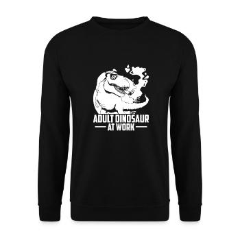 Dinosaure T Rex Dinosaure adulte - Sweat-shirt Unisexe - noir - Devant - Alina (178cm) & Michal (187cm)