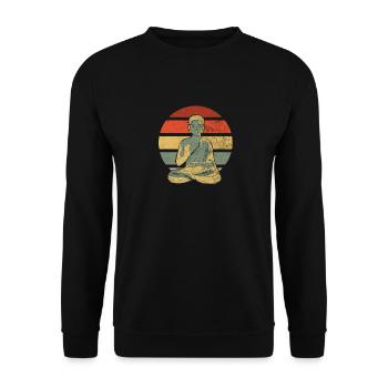 Buddha Buddhist Zen Buddha - Unisex Pullover - Schwarz - Vorne - Alina (178cm) & Michal (187cm)