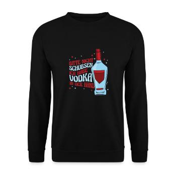 Vodka Wodka Witzig Wodka - Unisex Pullover - Schwarz - Vorne - Alina (178cm) & Michal (187cm)