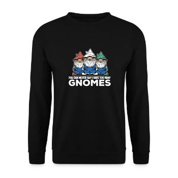 Mushroom Picker Mushrooms Funny Mushroom Dwarf - Unisex Sweatshirt - black - Front - Alina (178cm) & Michal (187cm)