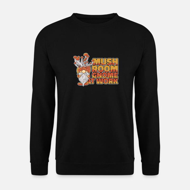 Pilzsammler Pilze Pilzzwerg - Unisex Pullover - Schwarz