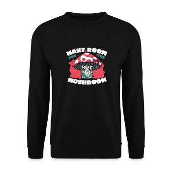 Mushroom pickers Mushrooms Mushroom dwarf - Unisex Sweatshirt - black - Front - Alina (178cm) & Michal (187cm)