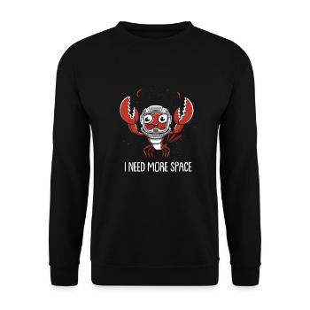 Hummer Lobster Astronaut J’ai besoin de plus d’espace - Sweat-shirt Unisexe - noir - Devant - Alina (178cm) & Michal (187cm)