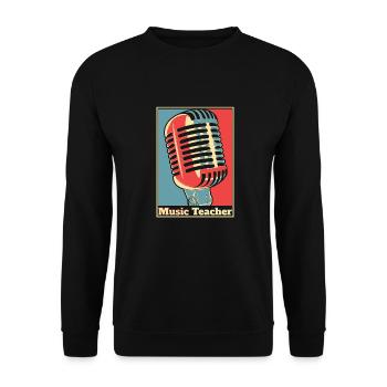 Professeur de musique Professeur de musique Affiche - Sweat-shirt Unisexe - noir - Devant - Alina (178cm) & Michal (187cm)