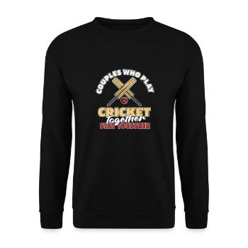 Cricket Couple - Unisex Sweatshirt - black - Front - Alina (178cm) & Michal (187cm)